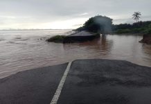 Kondisi Jalan Poros Nasional di Bantaeng Pasca Banjir