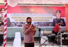 Kapolda Sulsel Lepas 30 Ton Beras Bantuan Kapolri Bagi Masyarakat Terdampak Bencana Banjir Bandang Luwu Utara