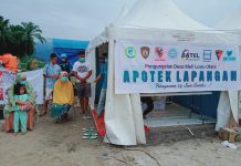 IATEL Unhas Bersama Blue Helmet, Brimob dan PP Lutra Bangun Apotek Lapangan di Pengungsian Meli