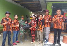 HUT RI ke 75 Pemuda Pancasila Lutra, Berbagi Bersama TNI/Polri