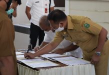 Pendatanganan MoU Pelaksanaan Pemberdayaan Hak Atas Tanah Kabupaten Takalar.