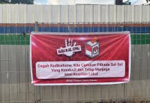 Spanduk Waspada Teror Radikalisme Jelang Pilkada Beredar di Makassar