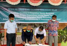 STIE Makassar Maju MOU dan Sumbang Buku Perpustakaan Lorong
