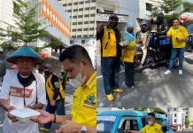Jumat Berkah, Fungsionaris DPD I Golkar Sulsel, Berbagi Nasi Kotak ke Warga