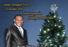 Putra Bovel Digoel Hengky Yaluwo Ucapkan Selamat Hari Natal dan Tahun Baru 2021