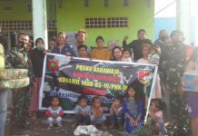 Banteng Komando PNK-MGL, Bantu Warga Korban Banjir Manggala