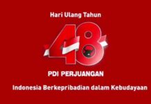 PDIP Berulang Tahun Ke 48, Ganjar Pranowo: Rahim Marhaenisme yang Melahirkan Partai ini