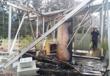 Kelompok Kriminal Bersenjata (KKB) Bakar 2 Tower (BTS) di Kabupaten Puncak-Papua