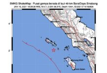Kembali Terjadi Gempabumi di Pangandaran dan Sinabang berkuatan 4.7 Magnitudo