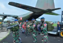 TNI-AU, Kirim Bantuan ke Sulbar dan Kalsel