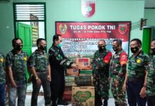 Setelah Beri Bantuan Ke Korban Banjir Perumnas Antang, Kini Banteng Komando 1408/BS Bantu Korban Gempa Sulbar