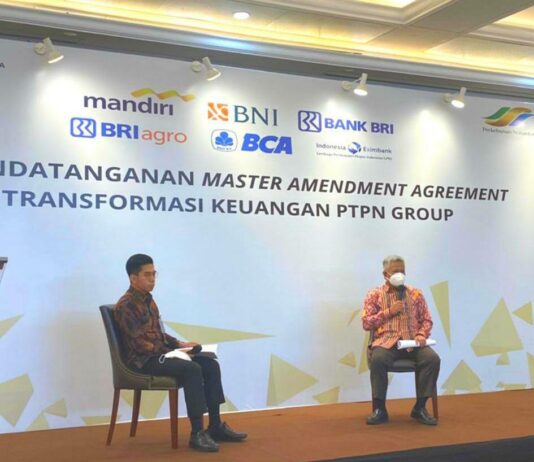 Kementerian BUMN, Lakukan Penandatanganan Master Amendment Agreement Transportasi Keuangan PTPN Group