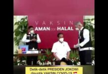 Jokowi: ‘Saya berharap vaksinasi Covid-19 yang tahapannya dimulai hari ini berjalan dengan lancar’