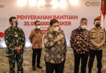 Airlangga, Pemerintah Bagikan 35 juta Masker