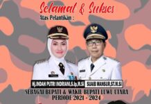 Pemuda Pancasila Lutra Berikan Ucapan Selamat Atas Pelantikan Indah – Suaib Periode 2021-2024
