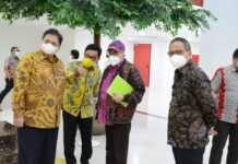 Airlangga, Terima Kedatangan Peneliti CSIS di Golkar Institute