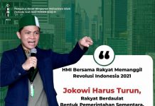 Poster HMI MPO ajakan Revolusi Terhadap Pemerintahan Jokowi di 2021, Ferdinand-Denny: ‘Coba cek rekeningnya’