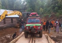 Jembatan Darurat di Desa Tamaona, Sudah Dapat Dilintasi, Rudy: Kecuali Dump Truck Ngak Boleh!