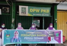 Ringankan Beban Warga Terdampak Corona, Perempuan PKB Sulsel Bagikan Sembako