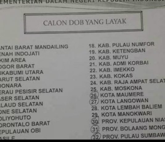 Kemendagri Siapkan Pemekaran 1 Kabupaten di Sulsel dan 9 Kota-Kabupaten di Papua