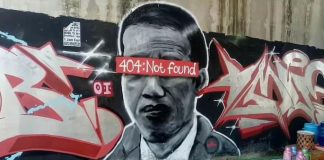 Muncul Lukisan Mural Mirip Jokowi Bertuliskan”404 : Not Found” Faldo Maldini Babak Belur di Medsos