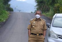 Bupati Polman Tinjau Pembangunan Ruas Jalan Kabupaten