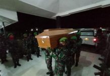 Jenazah 4 Anggota TNI AD, Tiba di Makorem 181/PVT Sorong