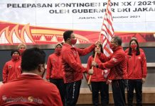 Anies Baswedan Lepas Kontingen DKI Jakarta Menuju Kompetisi PON ke-20 di Papua