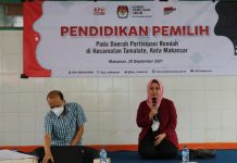 KPU Melaksanakan Kegiatan Pendidikan Pemilih pada Daerah Partisipasi Rendah di Kota Makassar