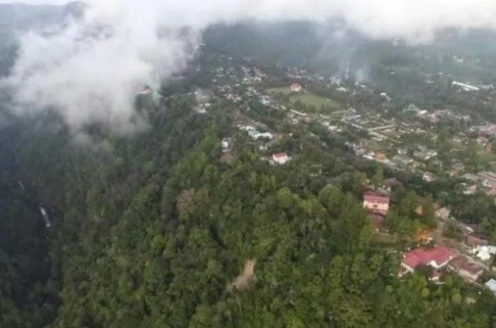 FOTO: Foto udara hutan Patuku pada desa Parigi Kecamatan TinggiMoncong, Kabupaten Gowa, Sulawesi Selatan. [Tribune]