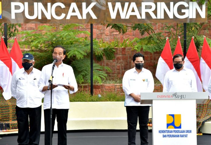 FOTO: Presiden Presiden Joko Widodo atau Jokowi meresmikan beberapa infrastruktur pendukung pariwisata di Labuan Bajo, Provinsi Nusa Tenggara Timur (NTT).