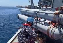 Torpedo KRI Malahayati-362 Berhasil Hancurkan Kapal Selam Musuh FOTO: Latihan Peperangan Anti Kapal Selam (AKS) tersebut dilaksanakan oleh KRI Malahayati-362 untuk melatih prajurit KRI Malahayati-362 sebagai langkah antisipatif.