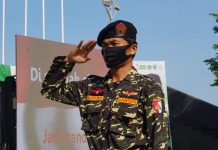 Puncak Hari Santri 2021, Santri Upacara di Anjungan Losari