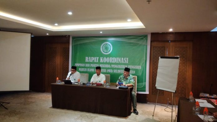 FOTO: Rapat Koordinasi Pimpinan dan Panitia Mukerda/Pengukuhan Pengurus MUI Sulsel di hotel Four Points by Sheraton, Jl. Andi Jemma, Makassar pada Sabtu (24/10/2021).