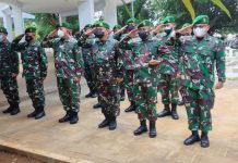 Terima Pejabat Baru, Kodam XIV/HSN Gelar Tradisi Ziarah ke TMP FOTO: Kegiatan tradisi ziarah ke TMP Panaikang Makassar. Selasa, (26/10)