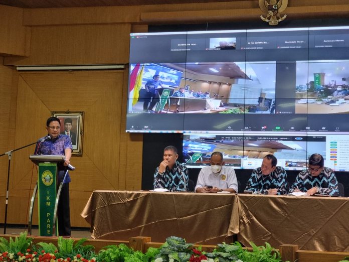 FOTO: Irjen Pol (P) Mas Guntur Laupe, SH.,MH terpilih menjadi ketua Umum IKM Periode 2020-2024 dalam Musyawarah Luar biasa BPP IKM PARE yang hari di laksanakan di Puslakban LAN RI Jl. Raya Baruga No 48. Manggala, Kota Makassar. Selasa, (26/10)