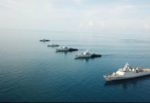 Puluhan Butir Peluru Meriam KRI Diponegoro-365 Sukses Hancurkan Kapal Musuh FOTO: Latihan Operasi Amfibi 2021 (Latopsfib-21) di Perairan Dabo Singkep Kepulauan Riau pada pekan silam. Pasalnya kapal perang dari unsur Satuan Kapal Eskorta Koarmada II