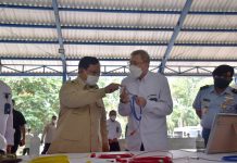 Menhan Prabowo Tinjau Kesiapan Industri Propelan di PT Dahana FOTO: Menteri Pertahanan Prabowo Subianto melakukan kunjungan kerja ke Kawasan Energetic Material Center milik PT Dahana (Persero) di Subang, Jawa Barat, Senin (1/11) guna memeriksa kesiapan industri pertahanan, khususnya propelan di PT Dahana.