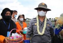 Mentan Kunjungi Sentral Produksi Nanas di Desa Tangkit, SYL: Perlunya Pengembangan di Hulu Hingga Hilir FOTO: Menteri Pertanian (Mentan) Syahrul Yasin Limpo atau SYL kunjungi desa sentral produksi nanas di Desa Tangkit Baru, Kecamatan Sungai Gelam, Kabupaten Muaro Jambi. Sabtu, (6/11)