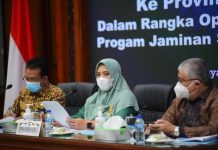 Perlu Sinergi untuk Optimalisasi Perluasan Kepesertaan BP Jamsostek FOTO: Wakil Ketua Komisi IX DPR RI Nihayatul Wafiroh saat memimpin Tim Kunspek Komisi IX DPR RI di Surabaya, Jawa Timur, Selasa (9/11/2021). Foto: Jaka/nvl