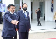 SYL Dampingi Surya Paloh Hadiri Puncak HUT Partai Nasdem ke 10 FOTO: Mentan Syahrul Yasin Limpo saat mendampingi H. Surya Paloh, dalam puncak acara HUT Partai NasDem ke-10 di Akademi Bela Negara, Jakarta. Kamis, (11/11/2021)