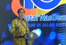 Presiden Hadiri Puncak HUT Partai Nasdem Ke 10, Ini Pesan Jokowi FOTO: Presiden Jokowi saat memberi sambutan pada Perayaan Hari Ulang Tahun ke-10 Partai Nasdem Tahun 2021, Kamis (11/11/2021) siang. (Foto: BPMI Setpres/Kris)