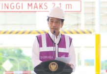 Presiden Jokowi Resmikan Jalan Tol Serang-Panimbang Seksi 1 Ruas Serang-Rangkasbitung FOTO: Presiden Joko Widodo atau Jokowi saat memberikan sambutanya peresmian jalan Tol Serang-Panimbang Seksi 1 Ruas Serang-Rangkasbitung,