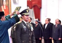 Dijadwalkan Rabu, Presiden Lantik Jenderal Andika Perkasa Sebagai Panglima TNI FOTO: Jenderal Andika Perkasa saat dilantik menjadi Kepala Staf Angkatan Darat beberapa waktu lalu di Istana Negara.