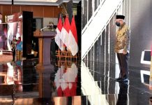 Serahkan Paramakarya 2021, Wapres Apresiasi Perusahaan Tetap Produktif Saat Pandemi FOTO: Wapres Ma’ruf Amin saat menyerahkan Penghargaan Paramakarya Tahun 2021, di Puri Agung Convention Hall, Hotel Sahid, Jakarta Pusat, Kamis (18/11/2021). (Foto: BPMI Setwapres)