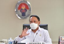 Liga BRI 1 Rencana Bakal Diujicobakan Menghadirkan Penonton Secara Terbatas FOTO: Menteri Pemuda dan Olahraga Zainudin Amali