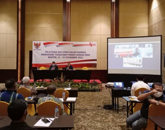 FOTO: Pelatihan ahli Pers dalam rangka nenunjang tugas dan fungsi Dewan Pers pada hari Minggu (21/11) di Tangerang Selatan, Banten.