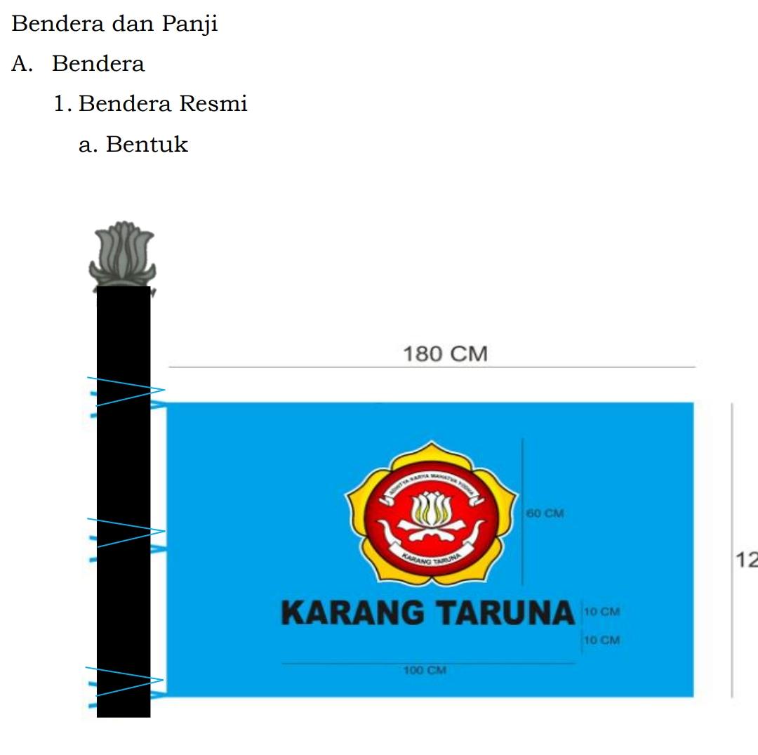 FOTO: Hasil tangkap layar "Bendera Karang Taruna" dari Peraturan Menteri Sosial Nomor 25 Tahun 2019 Tentang Karang Taruna.