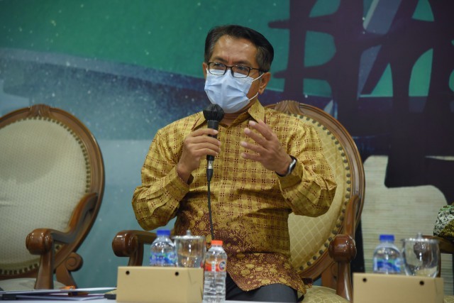 IMG-20211126-WA0137 FOTO: Anggota Komisi VIII DPR RI John Kenedy Azis dalam acara diskusi Dialektika Demokrasi yang mengangkat tema ‘Menanti Kepastian Pemberangkatan Jamaah Haji dan Umrah Indonesia. Foto : Runi/mr