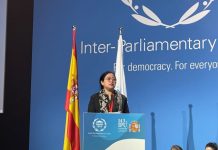 Hadiri IPU ke-143, Puan Bicara RI Berpijak pada Kesetaraan Gender dalam Penyusunan Legislasi Ketua DPR RI Dr. (H.C) Puan Maharani forum anggota parlemen perempuan dalam IPU General Assembly ke-143 yang bertempat di IFEMA Palacio Municipal, Jumat (26/11/2021). Foto: Dok/rni